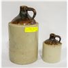 Image 1 : 2 VINTAGE STONEWARE CROCK JUGS