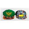 Image 1 : SUPER MARIO & ZELDA BASEBALL HATS TOGETHER-ESTATE