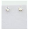 Image 2 : 14KT. YELLOW GOLD 4MM X 4MM NATURAL MOONSTONE EARRINGS, 0.75CTS, W/A $475.00