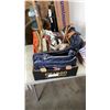 Image 2 : BOX OF HANDBAGS AND 2 TRAYS OF NFL STICKERS