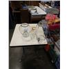 Image 1 : GLASS DRINK DISPENSER WITH VASES AND GLASS DIAMONDS