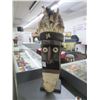 Image 1 : Carved African Tribal Mask with feathers