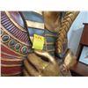 Image 2 : Carved Painted Egyptian Sarcophagus Cabinet with Shelves Approx 6' ht. $1400 New Retail