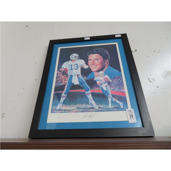 Framed & Autographed Dan Marino Miami Dolphins Teal Jersey – 33x42 Gem Mint W/JSA COA