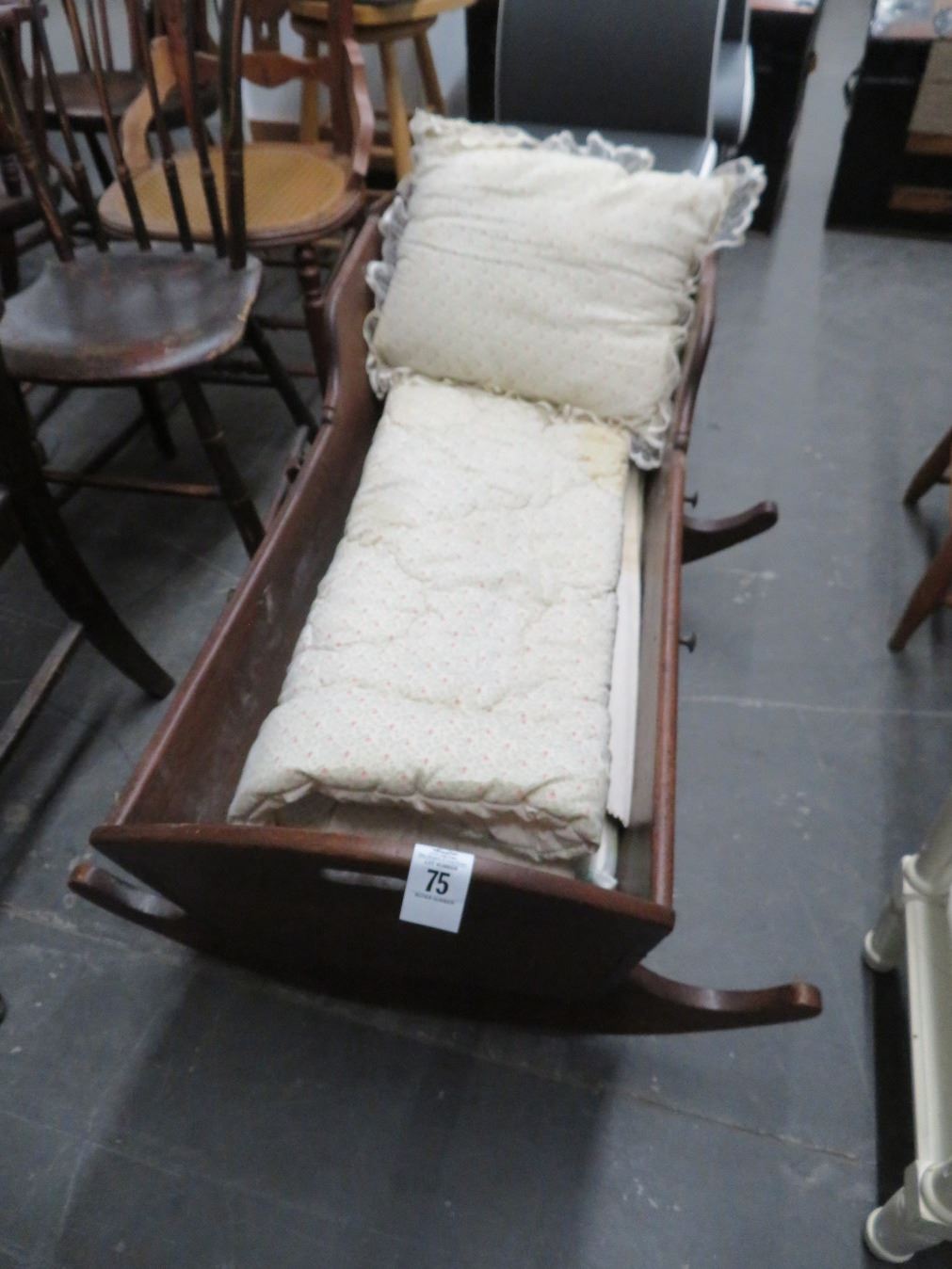 Vintage Mahogany Baby Rocker