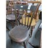 Image 2 : 3-Spindleback Chair, Rush Seat, Swivel Stool - 3 X $