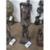 Image 1 : Carved African Woman w/Bowl On Head Figure - 16"