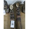 Image 2 : 3-Carved African Figural Broom - 3 X $