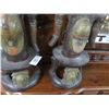 Image 2 : 2-Small Carved Warrior Statuary - 30" - 2 X $