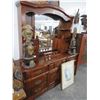 Image 1 : Oak Dresser w/Mirrored Upper
