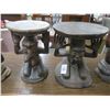 Image 1 : 2-African Carved Pedestal - 15" - 2 X $