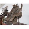 Image 2 : African Carved Dragon Mask On Stand - 30"