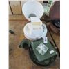 Image 1 : Conair Pro Style 1600 Hair Dryeer, Green Dishes and Glass Container