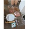 Image 1 : Pink Tinted Glassware, Catering Dishes