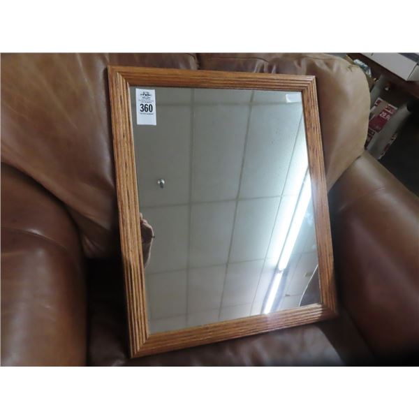 Oak Framed Mirror - 18" x 24" - No Shipping