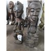 Image 1 : 2-African Carved Man/Woman/Child - 17" - 2 X $