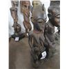 Image 2 : 2-African Carved Man/Woman/Child - 17" - 2 X $