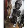 Image 1 : Hand Carved African Man Holding His Hands Figure - 21"