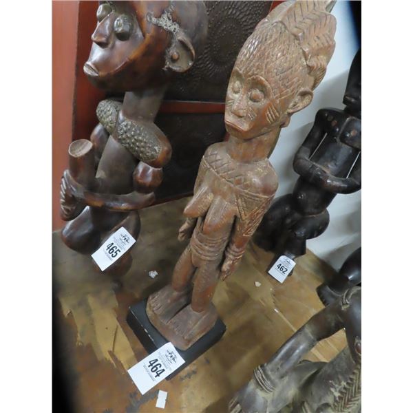 Hand Carved African Woman Figure - 19"