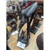 Image 2 : 3-Hand Carved African Abstract Statues - 3 X $