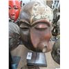 Image 2 : 4-African Carved Mask On Stand - 15"/22" - 4 X $