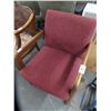 Image 1 : Oak/Maroon Cloth Armchair
