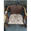 Image 1 : Floral Padded Mahogany Armchair