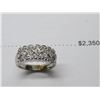 Image 2 : 14K WG Diamond Ring w/30 Round Diamonds and 3 Square Diamonds 5.9g