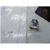Image 2 : 14K Iolite and Diamond Ring. Wgt 8.9g