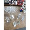 Image 1 : Lot of Glass Door Stop Bookends, Platter and Cups