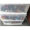 Image 2 : 3 Drawer Plastic Bin w/Lego's and Toys