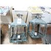 Image 1 : Pair of Vintage Metal Railroad Cage Hanging Lanterns