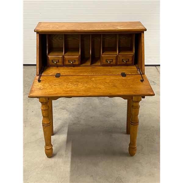 Vintage Drop Front Writing Desk with Removeable Storage - When closed: 32.5x16.5" & 42"T