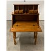 Image 3 : Vintage Drop Front Writing Desk with Removeable Storage - When closed: 32.5x16.5" & 42"T