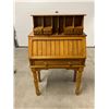 Image 6 : Vintage Drop Front Writing Desk with Removeable Storage - When closed: 32.5x16.5" & 42"T