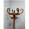 Image 2 : Nice Solid Wood Coat Tree / Rack Approximately 80" tall (top piecs spins and is removeable)