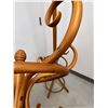 Image 6 : Nice Solid Wood Coat Tree / Rack Approximately 80" tall (top piecs spins and is removeable)