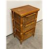 Image 2 : Wicker / Rattan Side Table with Drawers (approx: 14.5x20.5" & 33"T)