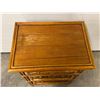 Image 4 : Wicker / Rattan Side Table with Drawers (approx: 14.5x20.5" & 33"T)