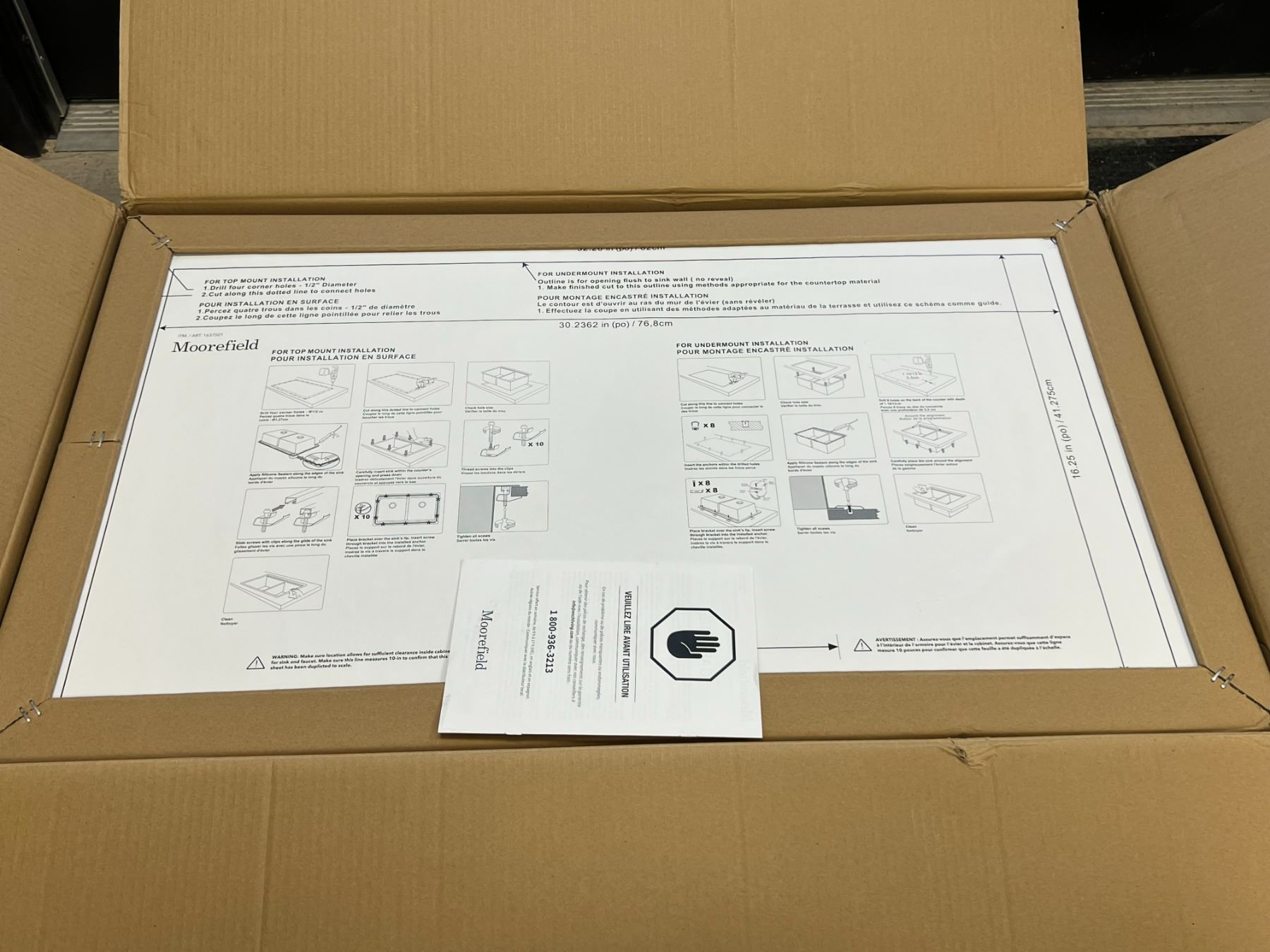 Moorefield Francois Kitchen Sink Workstation Looks new in box (see pics for size/details) Moorefield Francois Kitchen Sink Workstation Looks new in box (see pics for size/details)