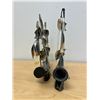 Image 4 : 2 Horn Carved Decorative Nautical Ships Boats (larger approx: 12.5"W 11.5"T)