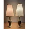Image 7 : Pair Mid Century Table Lamps with Cone Shades - Smaller at approx: 21"T 7.5"W