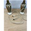 Image 9 : Pair Mid Century Table Lamps with Cone Shades - Smaller at approx: 21"T 7.5"W