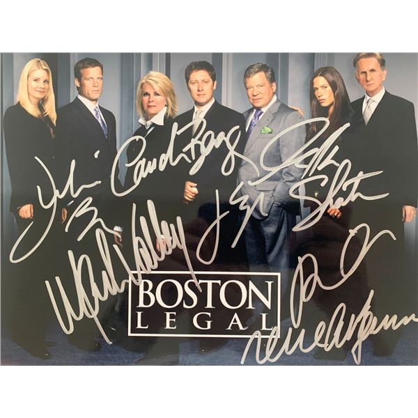 Boston Legal cast James Spade, William Shatner, Rhona Mitra, Candice Bergen, Mark Valley, René Auber