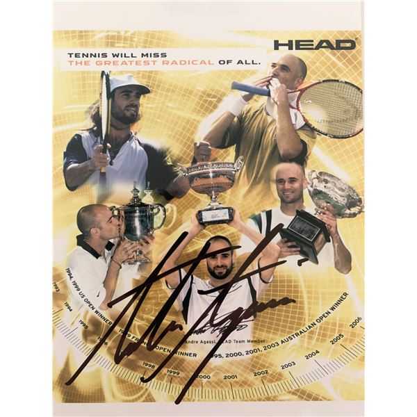 Tennis star Andre Agassi signed photo