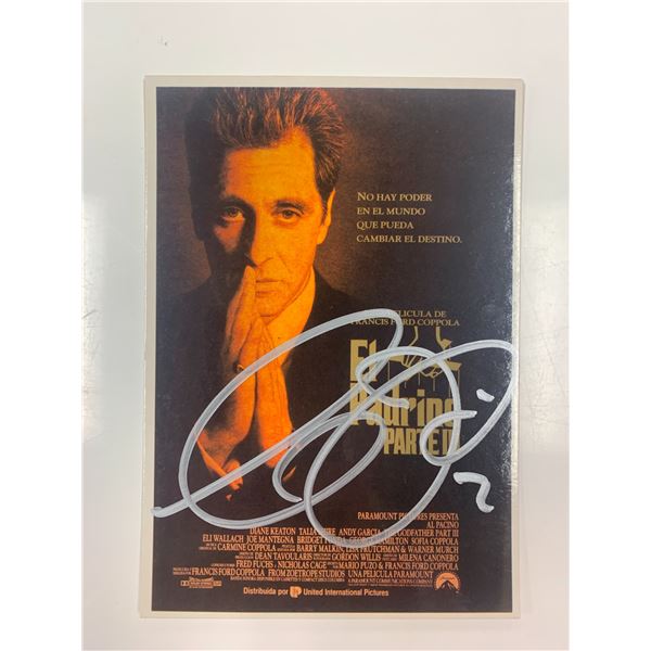 Al Pacino signed The Godfather II postcard