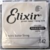 Image 1 : Elixir Electric Guitar Single String Nanoweb Coating Size .042 - 12 Total