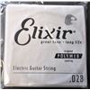 Image 1 : Elixir Electric Guitar Single String Polyweb Coating Size .028 - 11 Total