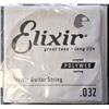 Image 1 : Elixir Electric Guitar Single String Polyweb Coating Size .032 - 11 Total