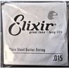 Image 1 : Elixir Guitar Single String Plain Steel Size .015 - 11Total